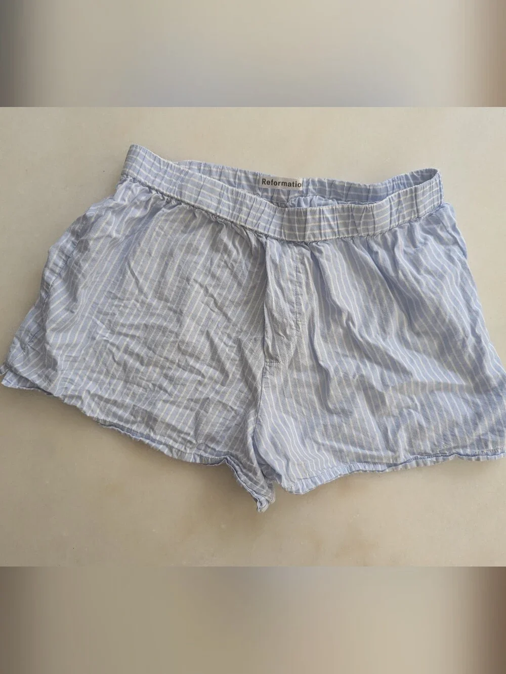 Reformation striped shorts, size S